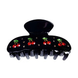 Daiiibabyyy  Cute Tiara Pink Cherry Hair Clip No-slip Acetate Fruits Hair Barrette Trendy Claw Clips for Women Girls Fashion Hair Accessories