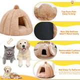 DAIIIBABYYY  -  Cat Dog House Indoor Warm Dog House Kennel Bed Mat with Cushion for Small Medium Dogs Cats Nest Puppy Cave Sofa Pet Products