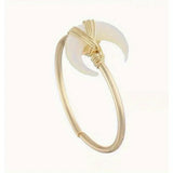Daiiibabyyy  1pc Bohemian Style Moon Shaped Adjustable Ring Vintage Celestial Jewelry for Daily Wear & Party Occasions