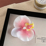 DAIIIBABYYY  -  Sweet Orchid Flower Hairpin Girl Women Summer Seaside Vacation Headwear Duckbill Clip Bohemian Hair Accessories