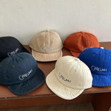 DAIIIBABYY  -  2024 Japanese Retro Short-brimmed Baseball Caps for Men Fashion Letter Embroidery Soft Top Niche Harajuku Style Women's Hats