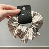 DAIIIBABYYY  -  Satin Silk Scrunchies for Hair Free Shipiping Ties Romantic Plaid Pattern Korean Fashion Hairstyle  Elastic Hair Rubber Bands
