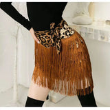 Daiiibabyyy  New Latin Dance f Skirt Adult Women's Irregular Tassel Bum Towel Practice Dance ort Skirt Latin Dance Sportswear Yoga Fi...