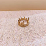 Daiiibabyyy  Vintage Europe Old Castle Rings for Women Men Antique Sliver Plating Carving Gothic Church Finger Ring Festival Jewelry