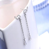 Daiiibabyyy Silver Color Zircon Angel Earrings for Women Girl Birthday Gift Water Drop Delicate Elegant Jewelry Dropshipping