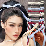 DAIIIBABYYY  -  Super Immortal Kawaii Lolita Ribbon Long Bow Hair Clip Premium Feel Light Luxury Butterfly Hairpin Simple Girl Hair Accessories