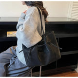 Daiiibabyyy  Trendy All Match Solid Y2k Aesthetic Women's Handbags Fashion Simple Solid Shoulder Bags 2026 Korean Office Lady Underarm Bag