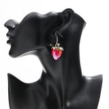 Daiiibabyyy  Boho Acrylic Colorful Transparent Strawberry Dangle Earrings for Women Fashion Resin Shiny Fruit Pendant Earring Lovely Jewelry