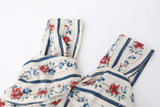 DAIIIBABYYY  -  Women's French Retro Niche Floral Print Vests 2024 Summer V-neck Sleevless  Backless Age-reducing Slim Tank Tops Female Clothing