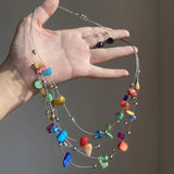 Daiiibabyyy  Trendy Necklaces For Women Shell Crystal Mixed Multilayer Necklace New Women's Neck Chain Ladies Clothes Accessories