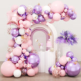 Daiiibabyyy Butterfly Balloon Garland Arch Kit Happy Birthday Party Decor Kids Baby Shower Girl Latex Balloon Chain Wedding Party Supplies