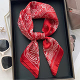 DAIIIBABYYY  -  New Silk Square Scarf Women Luxury Floral Print Kerchief Soft Satin Hairband Hands Bag Ribbon Foulard Hijab Neckerchief Headband