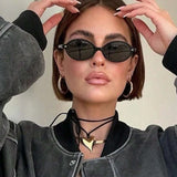Daiiibabyyy  Retro Small Oval Sunglasses Women Men Rivets Shades Fashion Eyewear Luxury Sun Glasses UV400  Female