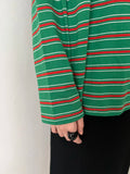 DAIIIBABYYY  -  American Loose Tops Contrast Color Stripes Long Sleeve T-shirt Y2k Women Clothing Harajuku Streetwear Tees Ropa De Mujer