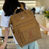Daiiibabyyy  Fashion Handbag Travel Backpack Ins Style Large Capacity School Bag Adjustable Maternity Bag Adult
