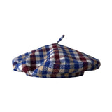 Daiiibabyyy  Autumn Winter British Color Plaid Flying Saucer Hat for Women Autumn Style Versatile Retro Checked Beret Fashion Painter Cap