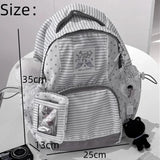Daiiibabyyy  Striped Star Mochilas Mujer Large Capacity Mochila Japan Korean Style Bag Student School Backpack New Simple Bags for Woman