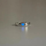 Daiiibabyyy  Ring for Couple Creative Glowing in the Dark Player 1 Player 2 Matching Gaming Ring for Women Men Valentine's Day Gift