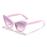 Daiiibabyyy  Shades Eyewear Cat Eye Sunglasses Anti Radiation Glass Kid Sunglasses Blocking Sunglasses Sun Protection Photography Props