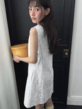 DAIIIBABYYY  -  Embroidered Hook Flower Lace Vest Dress Women Summer New Sweet Youthful Temperament Sleeveless Short Vestidos