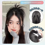 Daiiibabyyy  Lazy Style Chicken Feather Hair Clip Bun Wig High Ponytail Sexy Girl Chicken Nest Headband Hair Extension Chinese Origin