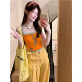 DAIIIBABYYY  -  Female Trend Sexy Patchwork Bow Sling Top Tee Summer Fashionable Hollow Out T-Shirts Women Clothes Slim Bodycon Camisole Tops