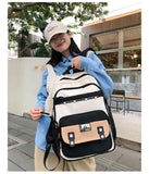 Daiiibabyyy  New Korean Style Travel Backpack Large Capacity Multi-pockets Student School Bag Waterproof Laptop Backpack Daily Use