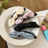 Daiiibabyyy  Korean Style Fabric Bow Banana Clip for Women Volumizing Ponytail Holder for Thick Hair Puffy Cloth Hair Claw for High Ponytail