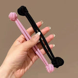 Daiiibabyyy  High Ponytail Rubber Bands Hair Band Elastic Head Rope For Women Korean Scrunchies Hair Tie Knotted Hair Ropes Hair Accessories