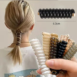 DAIIIBABYYY  -  Fashion Ponytail Elastic Hair Bands Rubber Hair Ties Bundle Scrunchies Telephone Wire Hair Accessories Hairbands Women Headband