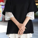 Daiiibabyyy  Elegant Solid Color Lace Floral Cuffs Bell Sleeves Stretchable Fake Sleeves Detachable White Wrist Accessories Special Occasions