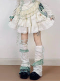 Daiiibabyyy  Autumn Girls Japanese Lace Sock Covers Bowknot Sweet Y2K Lolita Jk Calf Socks Ins Style Shibuya Spice Girls Stacking Socks