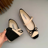 Daiiibabyyy 2024 Women Flat Shoes Fashion Round Toe Shallow Slip On Ladies Soft Ladies Mary Jane Ballerinas Flat Heel Casual Ballet Shoes