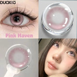 Daiiibabyyy    1 Pair Yearly Korean Lenses Popular Color Contact Lenses With Prescription Myopia Lenses  Halloween Lenses Cosplay Blue