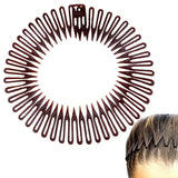 DAIIIBABYYY  -  Zig Zag Circle Headband Full Circular Stretch Comb Headbands Elastic Spring Head Band Comb Hair Accessories For Women Girls