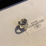 Cute cat claw metal ring ins cold style wide version hollow ring