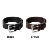 Daiiibabyyy  New PU Leather Double-Breasted Belt Personalized Retro Leather Belt Y2K Hiphop Jeans Belt