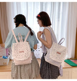 Daiiibabyyy  Women's Fashion Bag Sweet Lace Backpack Women's Small Backpack  Ladies' Backpack Lightweight Travel Backpack Kawaii Smalll Bag