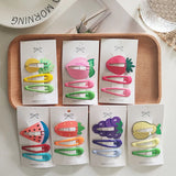 DAIIIBABYYY  -  3pc Fashion Cartoon Cute Fruit BB Hairpin Hair Clips for Women Girls Childs Gift Hair Accessories Party Holiday Ornament