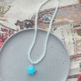 DAIIIBABYYY  -  Romantic Summer Colorful Sugar Star Pendant Glass Bead Choker Necklace Girl Aesthetic Y2K Boho Charm Holiday Jewelry Accessories