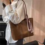 Daiiibabyyy Burminsa Large Work Tote Bags With Zipper For Women Trend Designer Commuter Shoulder Shopper Bag PU Leather Ladies Handbags