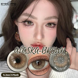 Daiiibabyyy  Color Contact Lenses for Eyes Natural Gray Beauty Pupils Eyes Lenses Brown Contacts 1 Pair Fashion Green 6month Pupilentes