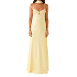 Daiiibabyyy  Elegant Maxi Dress with Adjustable Spaghetti Straps and Flowy Silhouette for Women s Summer Fashion Style