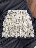 Daiiibabyyy Women Floral Ruffles Sweet Mini Skirts Female Elastic High Waist A-line Short Girls Vintage Preppy Style 2024 Summer Skirts