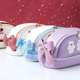 Daiiibabyyy  Children's Pencil Cases Cartoon Girl Cherry Cute Japanese Kawaii Sweet Large Capacity Multifunctional High-quality Storage Bags