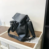 Daiiibabyyy  Designer Style Men's Commuting File Bag Hand-Held Briefcase Multifunctional Large Capacity Versatile Tote Bag Crossbody Bag