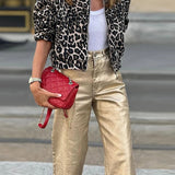 DAIIIBABYYY  -  Spring Autumn High Street Loose Women's Trousers Fashion Button Solid Color Straight Pants Office Lady Elegant Pocket Long Pants
