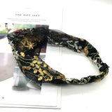 Daiiibabyyy  Women Wide-Brimmed Face Wash Embroidery Floral Lace Turban Headband Headdress Hair Accessories Hair Band