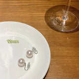 DAIIIBABYYY  -  Elegant Big Round Imitation Pearl Ear Clip Stud Earring Wedding Jewelry for Women Korean Fashion No Piercing Earrings