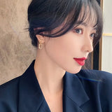 Daiiibabyyy  Exquisite Luxury Micro Inlaid Zircon Geometric Square Earrings for Woman Korean Fashion Jewelry Party Girls Unusual Earring